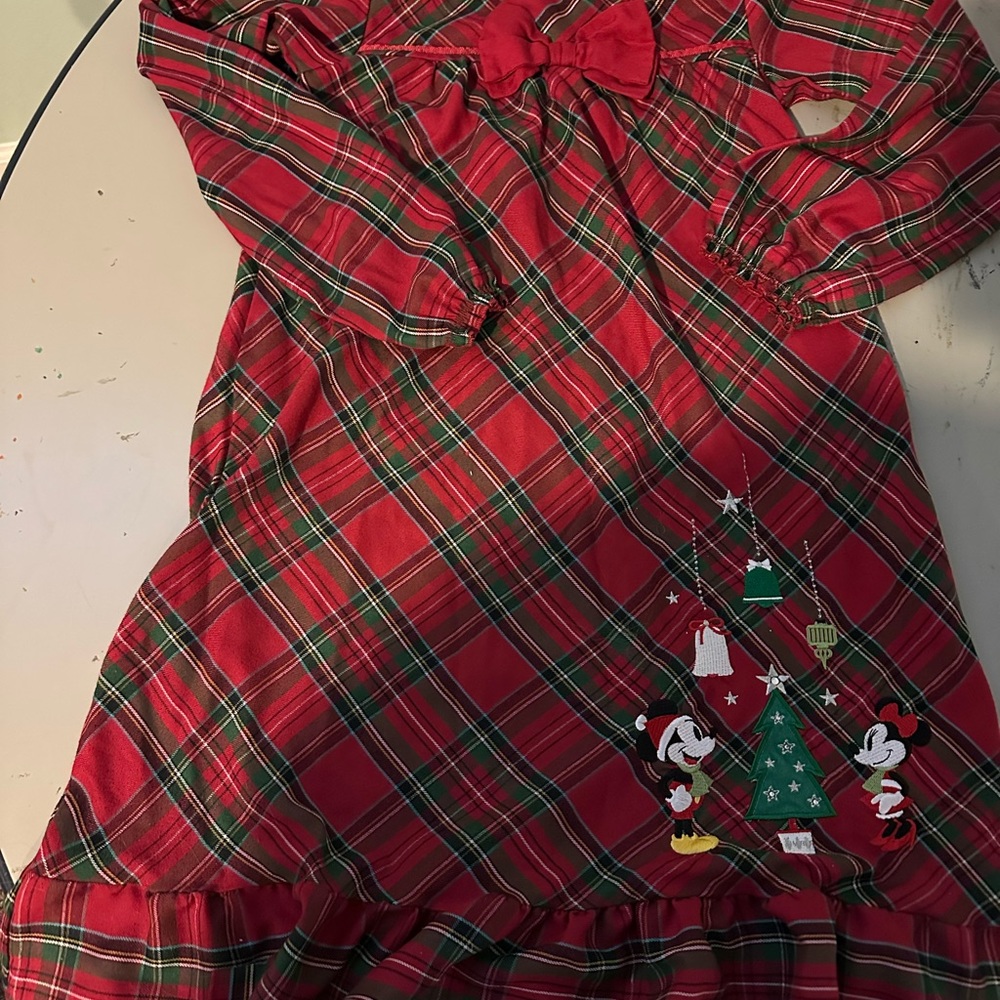 Disney Red Plaid Kids Nightgown